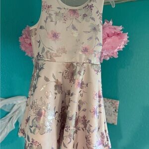 Knitworks Floral Kids Dress - Pink and Purple